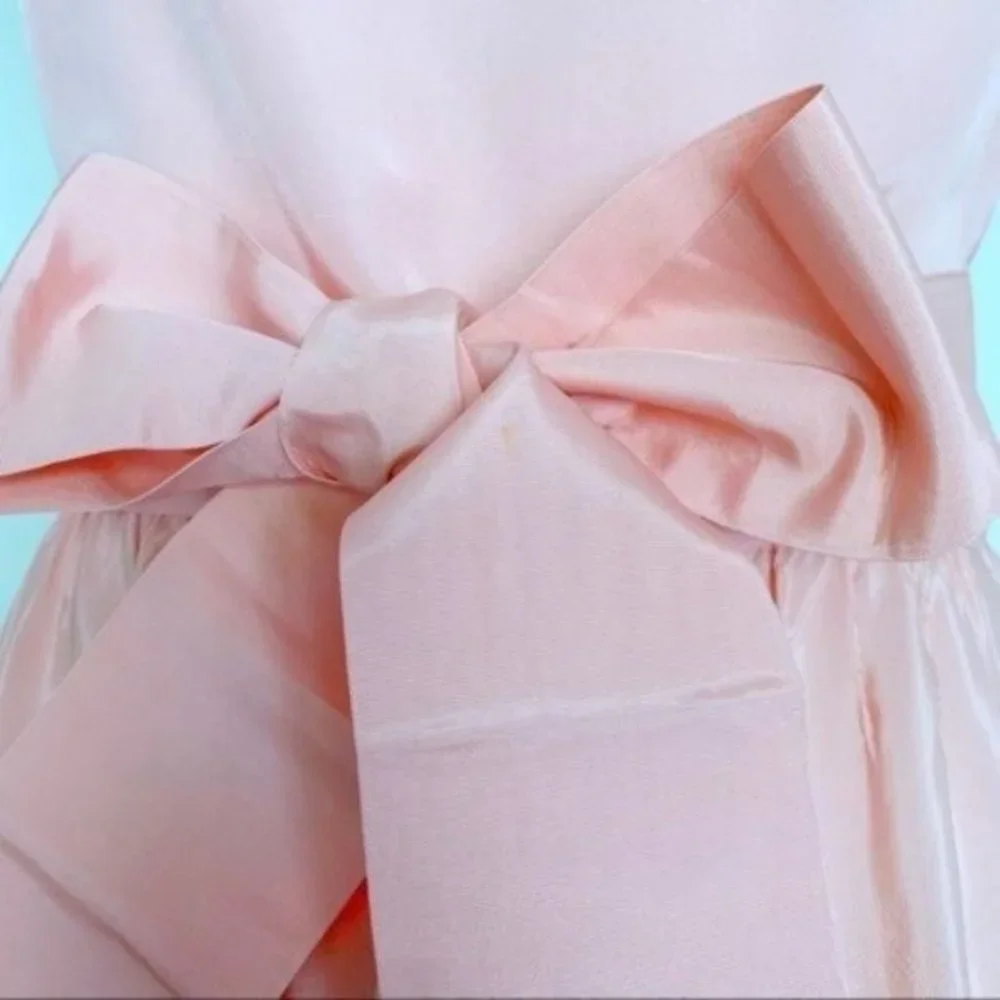 Vintage 80s Lillie Rubin x Albert Capraro Pink Ruffle Formal Dress Gown XXS/XS - Picture 11 of 13